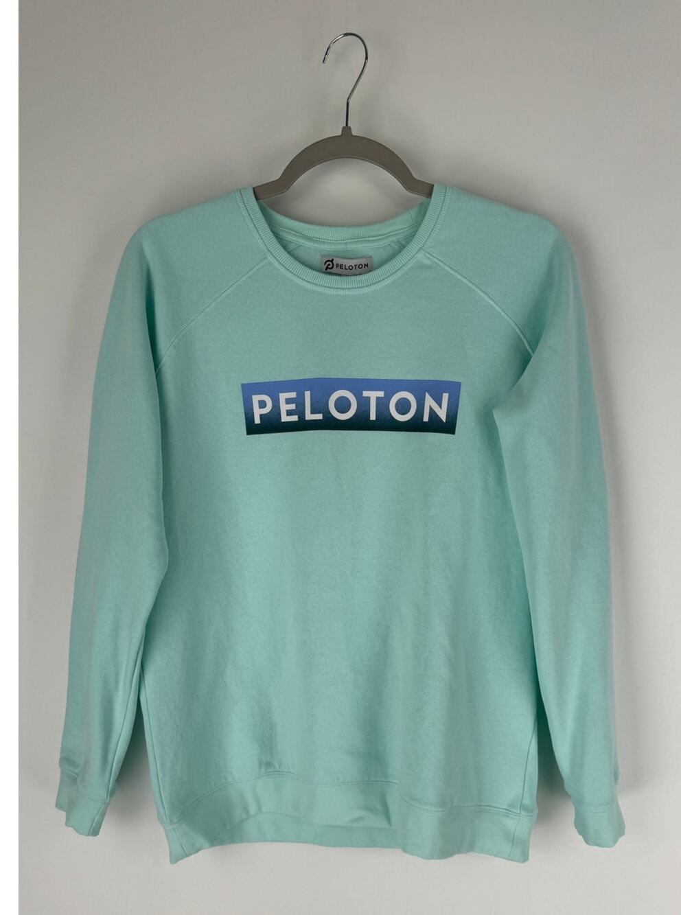 Peloton Classic Crewneck Sweatshirt Womens Small Blue New Pullover Long Sleeve